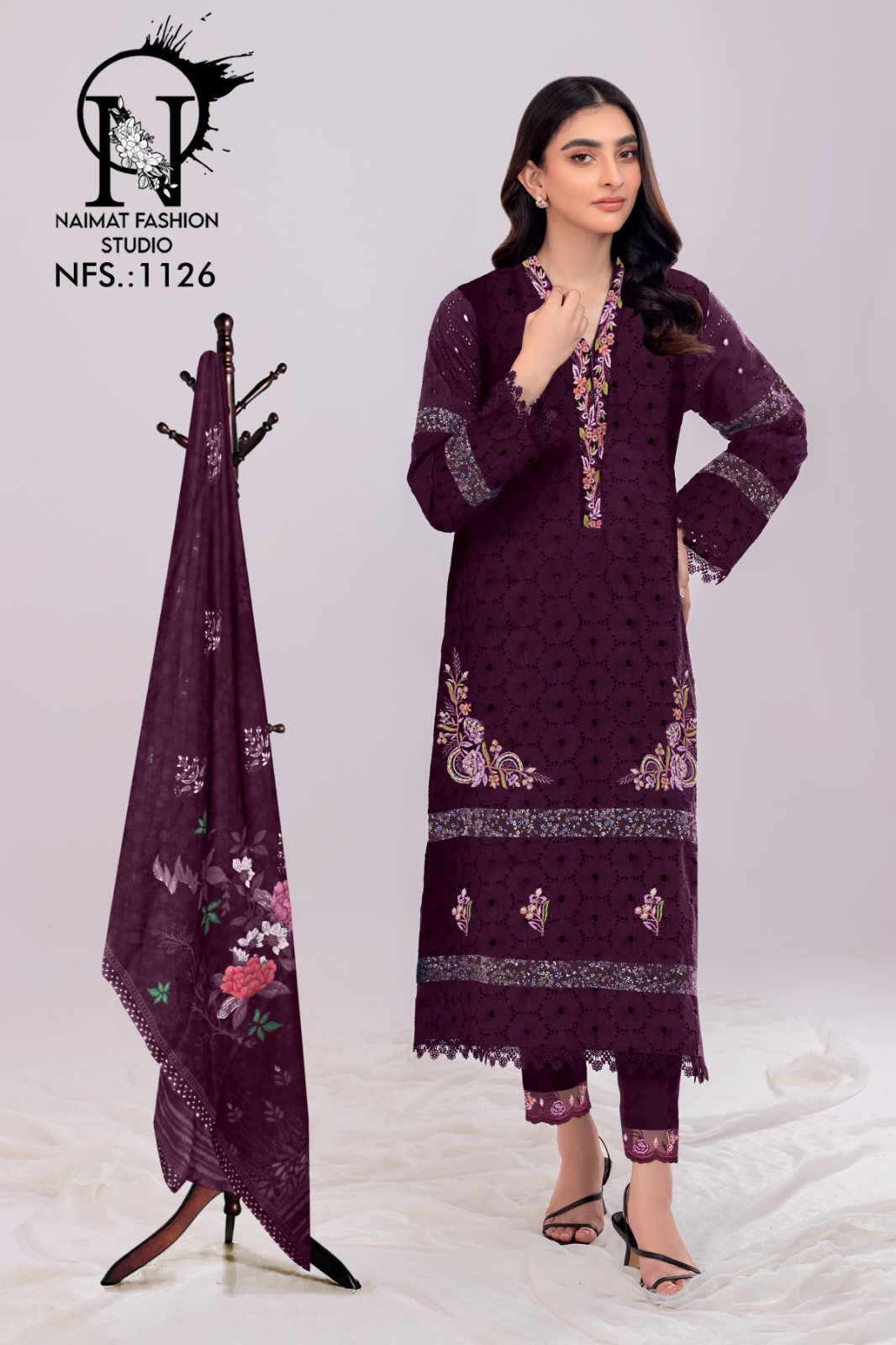 Naimat Fashion Studio 1126 Blooming Georgette Pakistani Readymade Suit Wholesale Online
